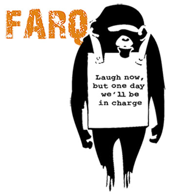 Banksy Laugh Now Monkey Organic Shopping Bag