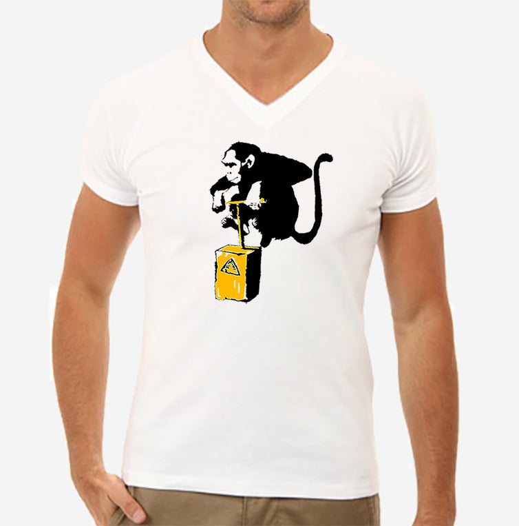 V Neck Lex Luthor Banksy T Shirt