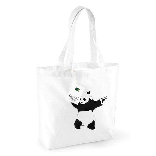Panda With Guns Shopping Bag